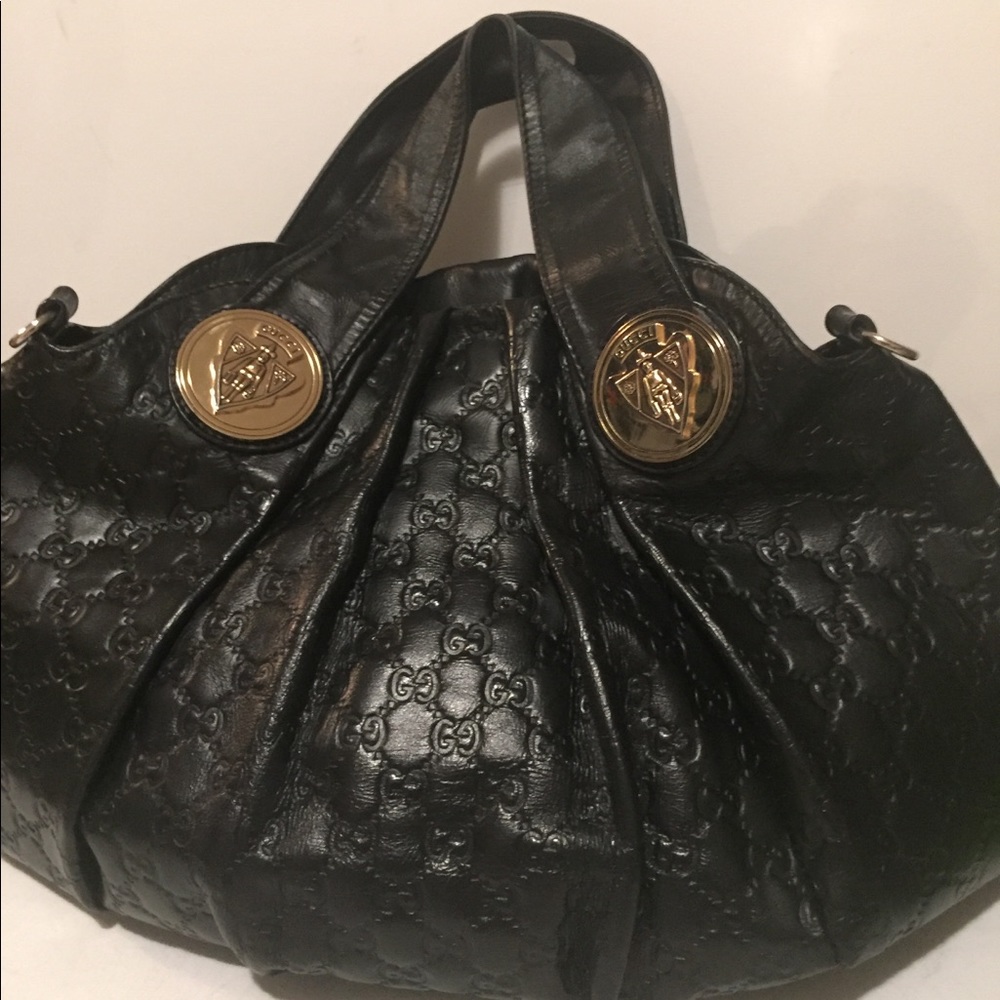Gucci Authentic Vintage Hand Black LeatherMonogram - Picture 3 of 16